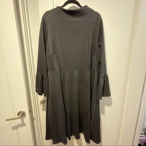 Eloquii Flare Sleeve Black Dress